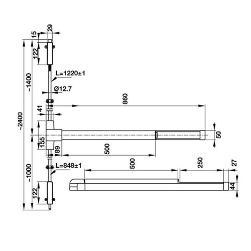 Cấu tạo của thanh thoát hiểm